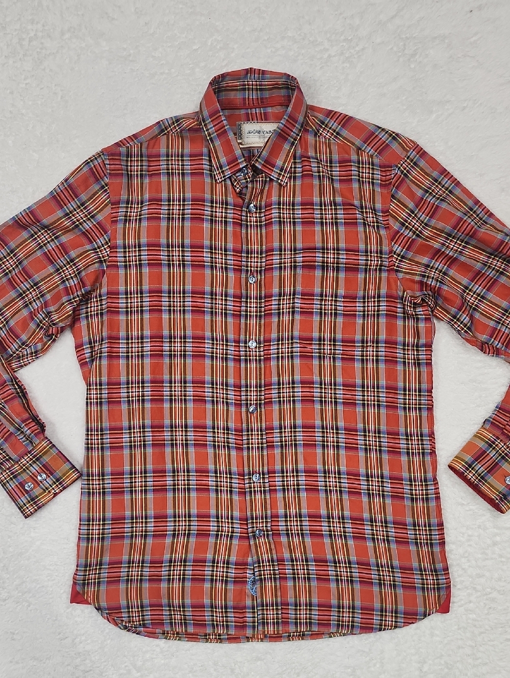 Luchiano Visconti Multicolor Plaid Button Down Shirt